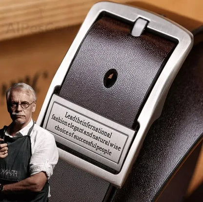 ! Men's Business Leather Belt Classic & Sophisticated Style!