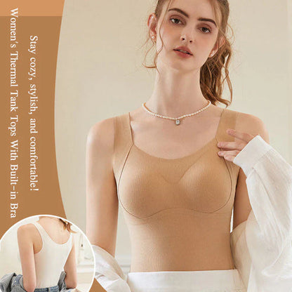 🎁Hot Sale 40% OFF😍Thickened Warm Tank Top with Shelf Bra